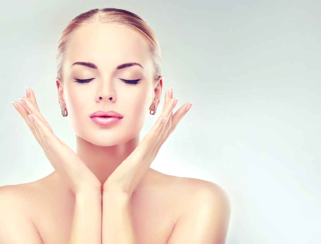 BM_Beautiful Young Woman with Clean Fresh Skin close up . Skin care face . Cosmetology_97725075