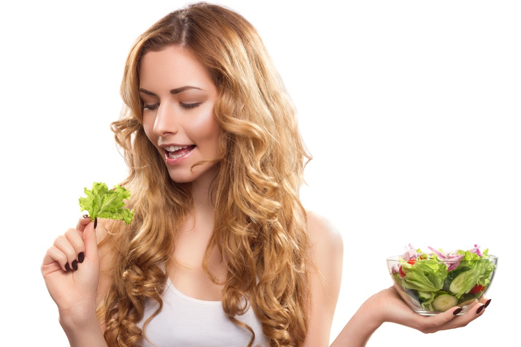 BM_Young Beautiful Woman With Salad_92140811